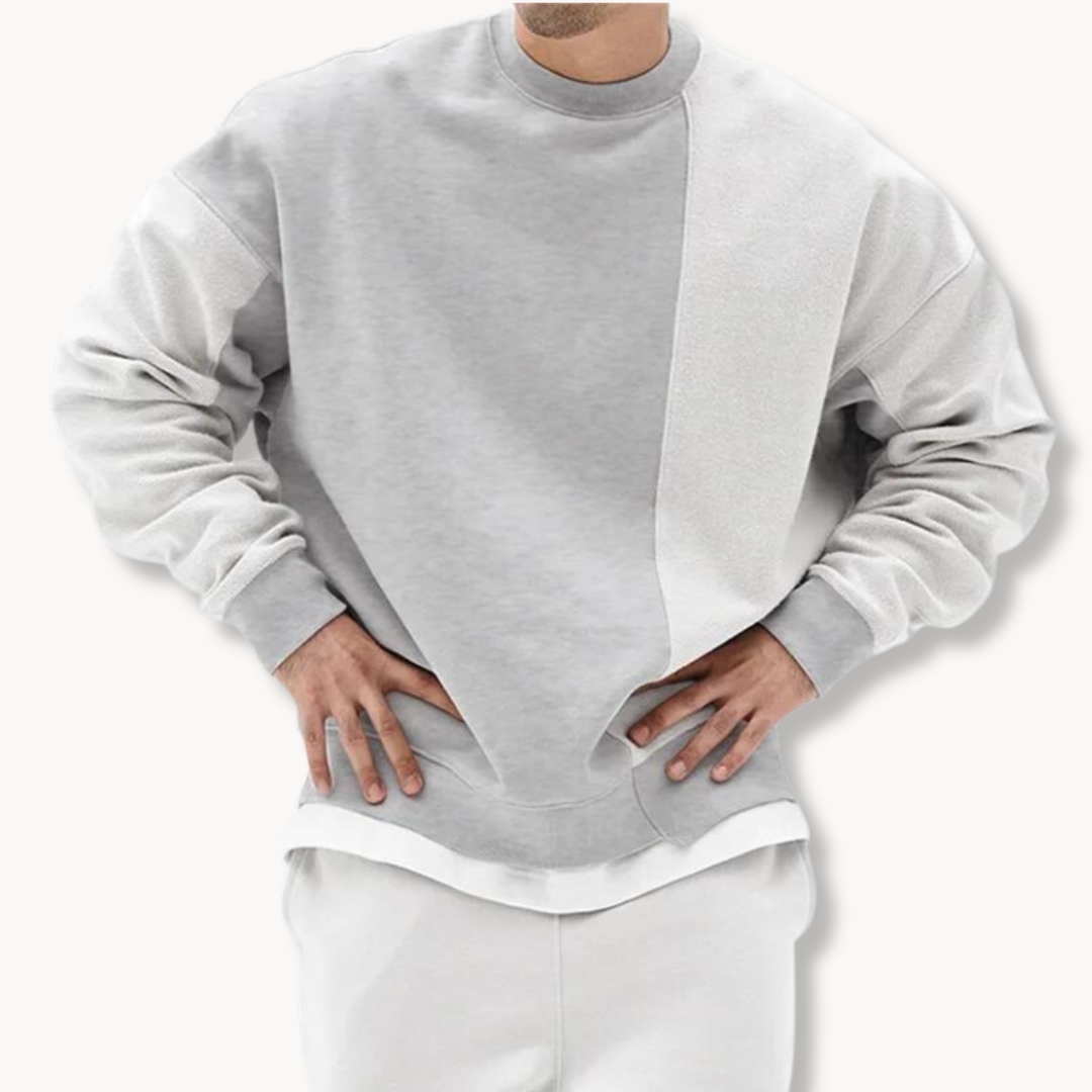 Men's Loose Striped Jumper | Bourbon