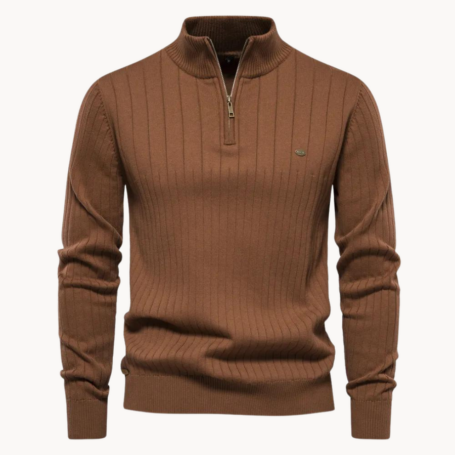 Men's Striped Quarter-Zip Jumper | Ry