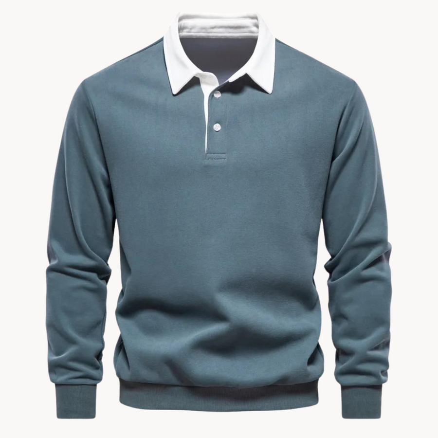 Men's Contrast-Collar Sweatshirt | Hallcrest