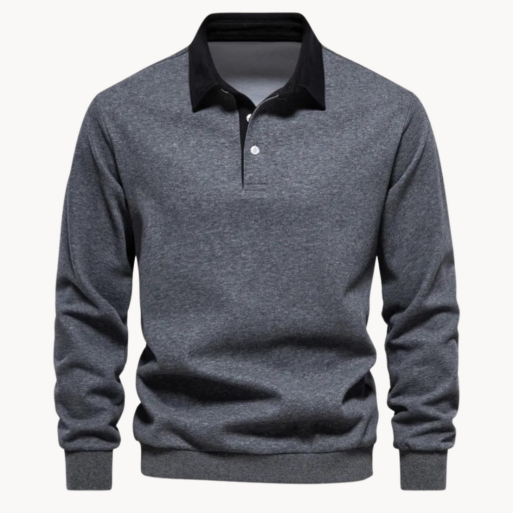 Men's Contrast-Collar Sweatshirt | Hallcrest