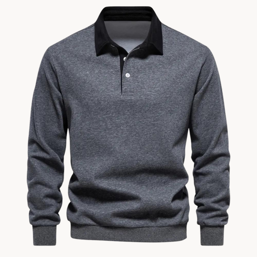 Men's Contrast-Collar Sweatshirt | Hallcrest