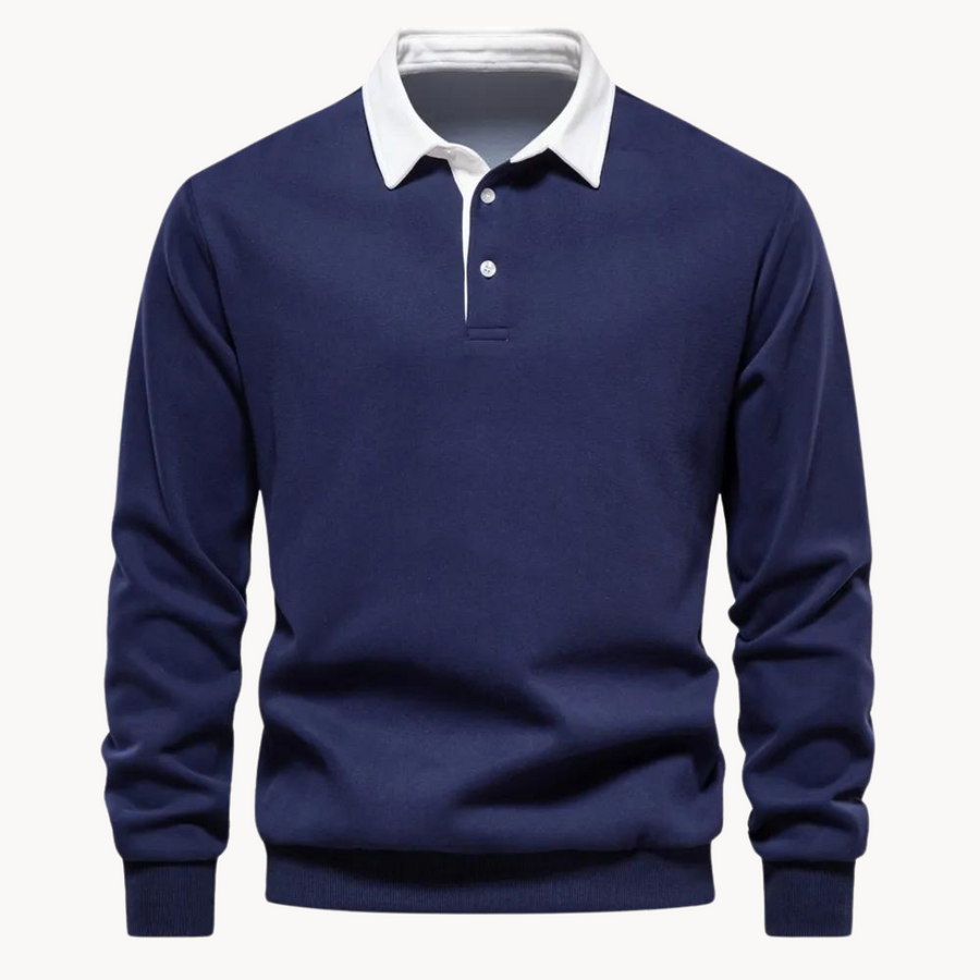 Men's Contrast-Collar Sweatshirt | Hallcrest