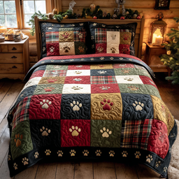 Fireside Paw Tales 3-Piece Bedding Set