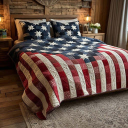 Freedom Star Pattern 3-Piece Bedding Set
