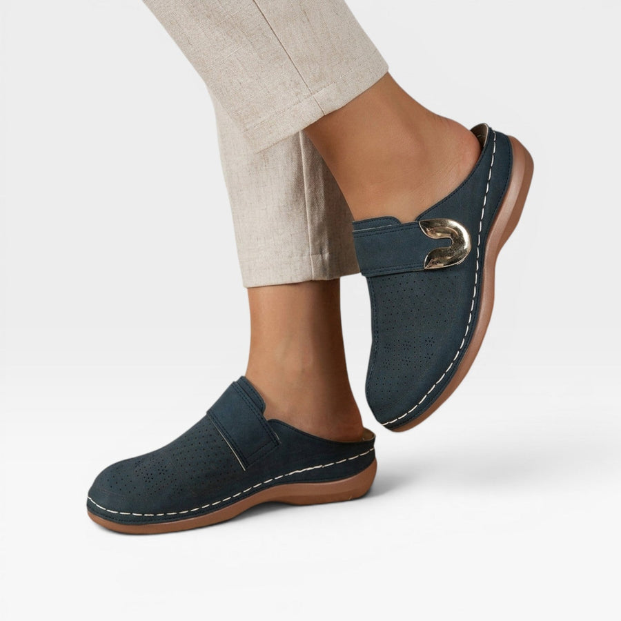 Women's Closed-Toe Faux Leather Mules — view 8