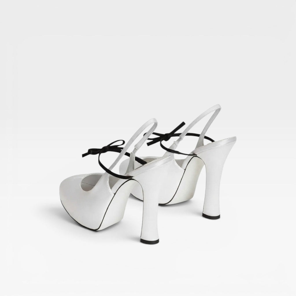 Women's Sculpted Court Shoes with Bow Detail — view 6