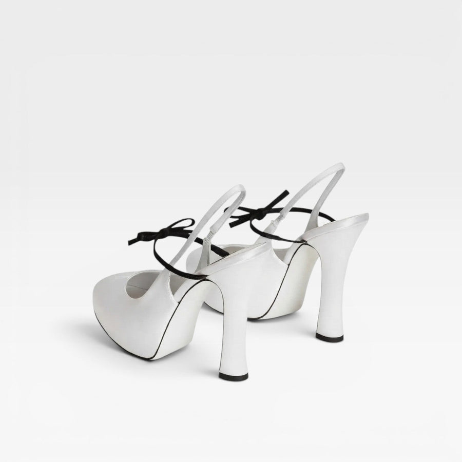 Women's Sculpted Court Shoes with Bow Detail — view 6