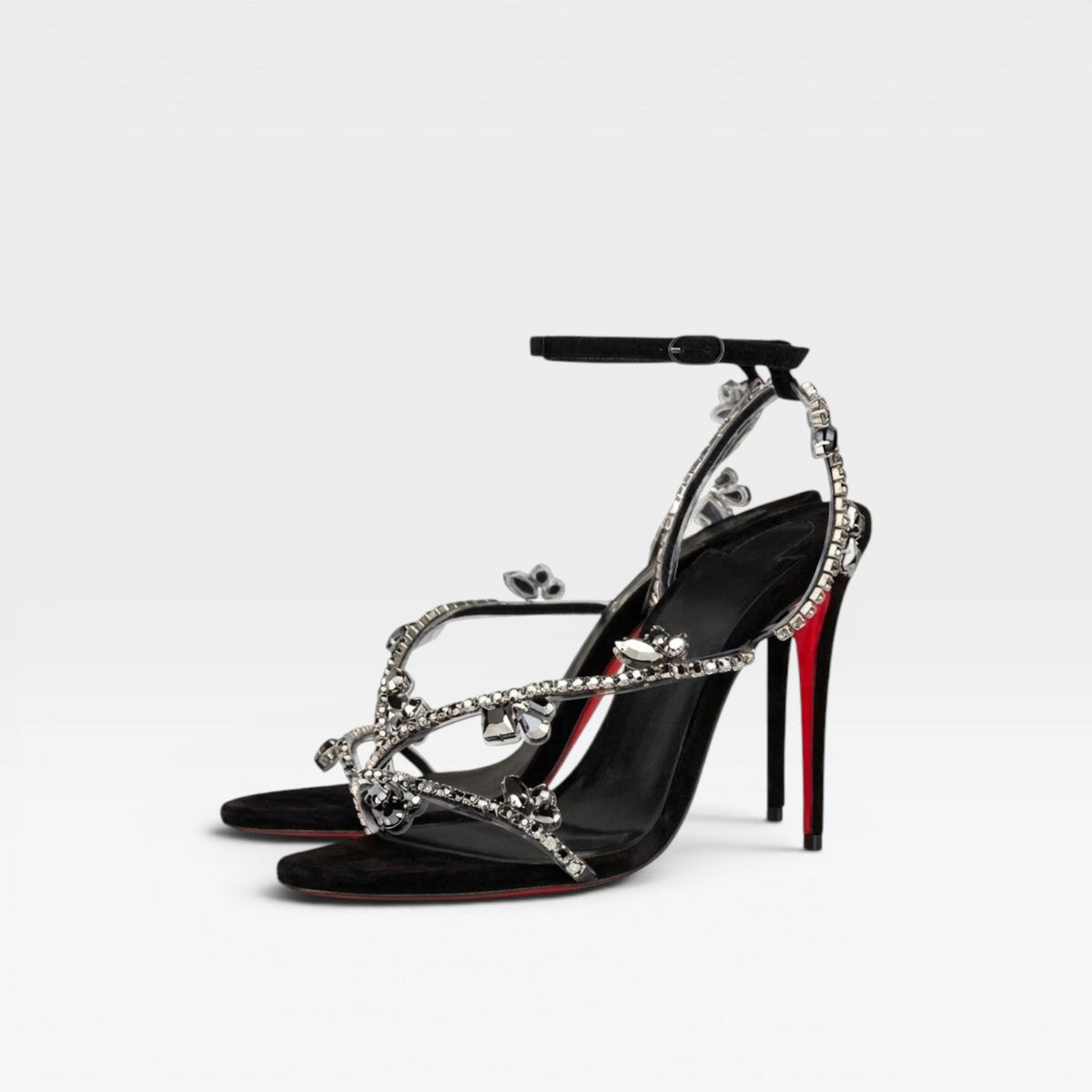 Women's Embellished High Heel Sandals with Ankle Strap — view 6
