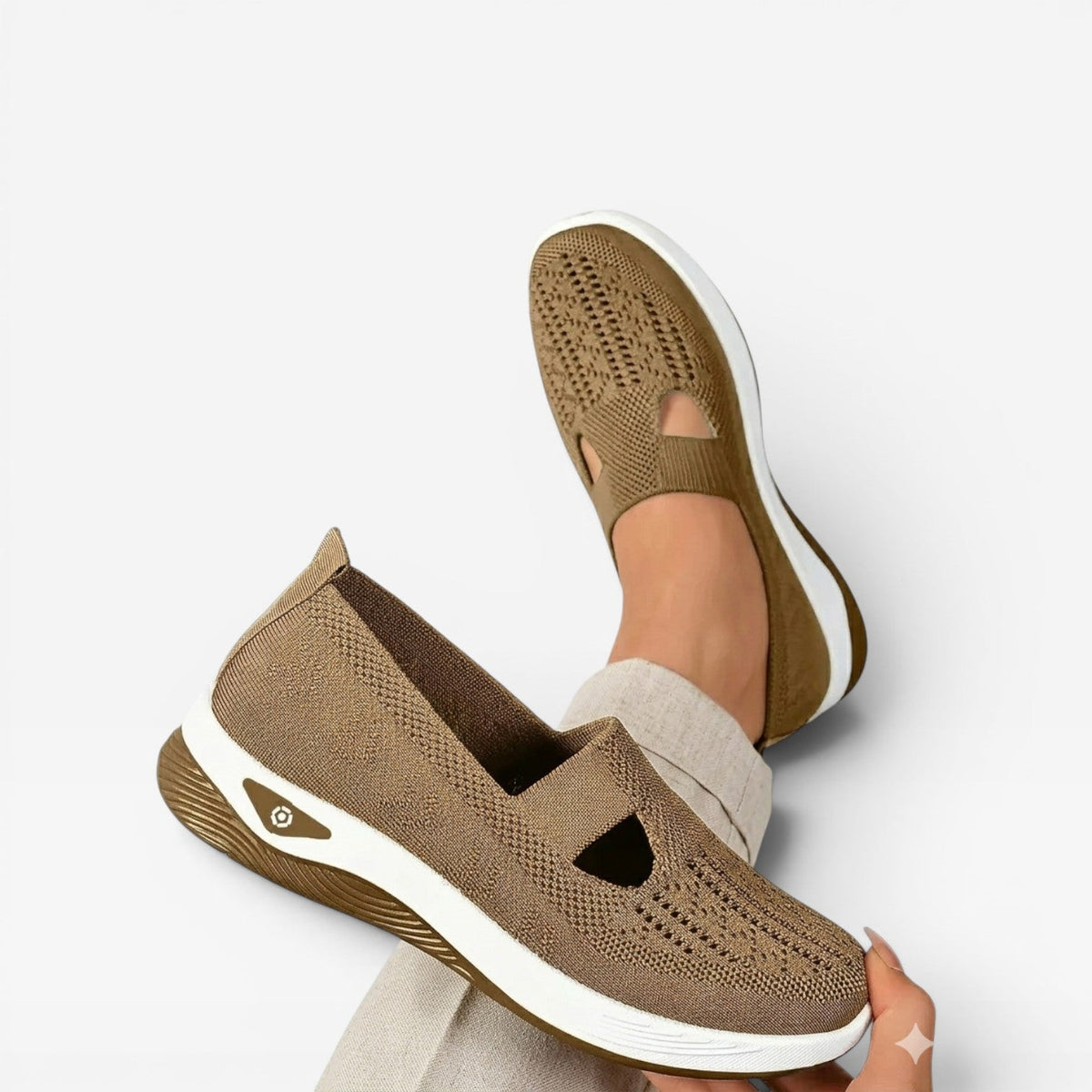 Women's Mesh Slip-On Trainers with Arch Support — view 12