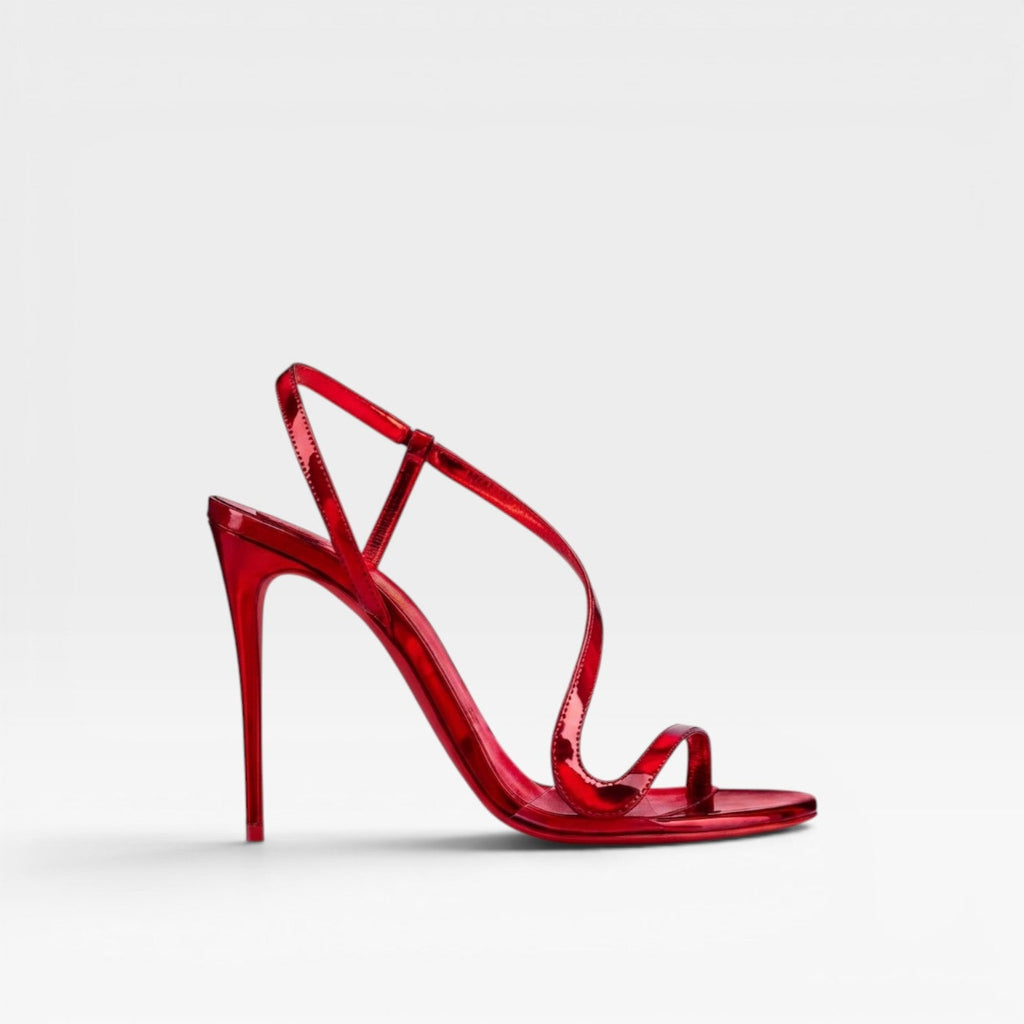 Women's Metallic Strappy Stiletto Sandals