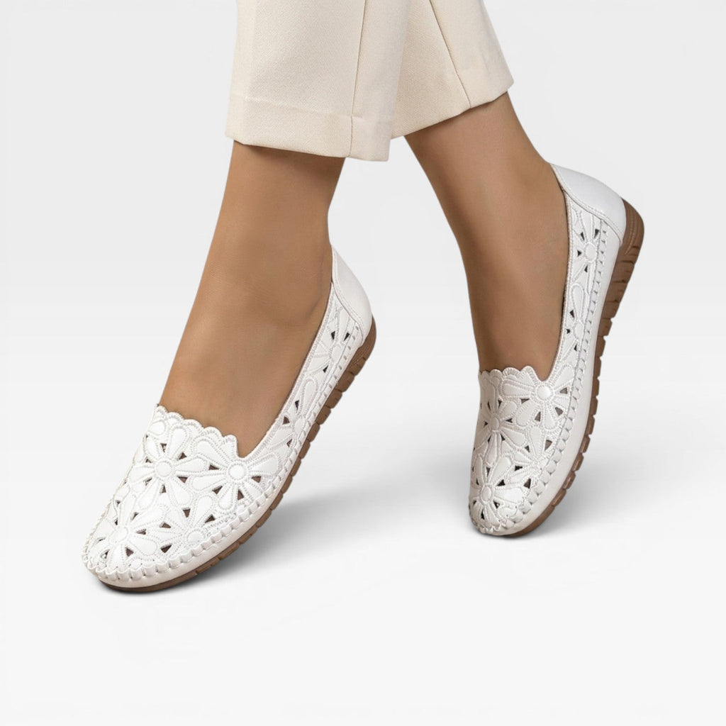 Women's Floral Cut-Out Ballet Flats — view 3