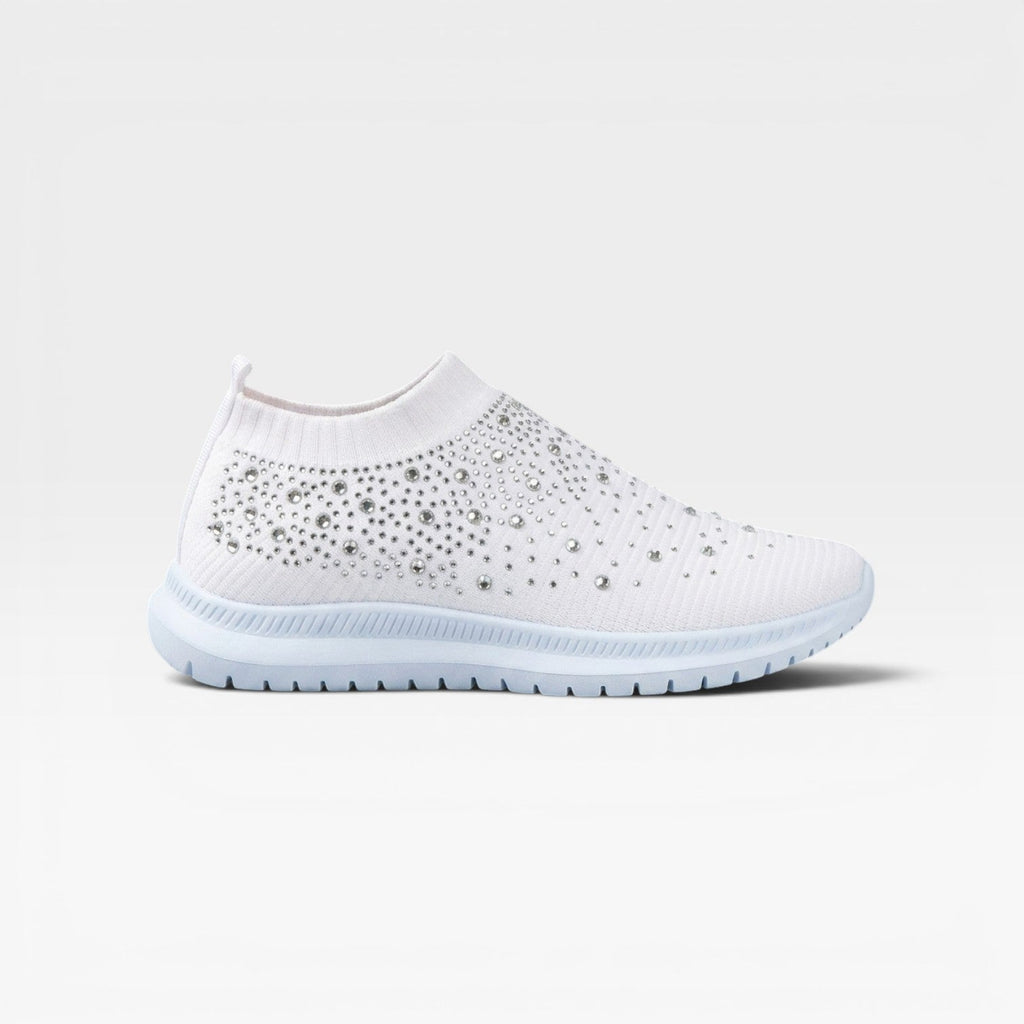 Women's Rhinestone Mesh Slip-On Trainers