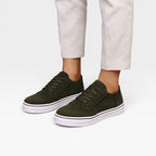 Women's Faux Suede Platform Brogue Trainers — view 9