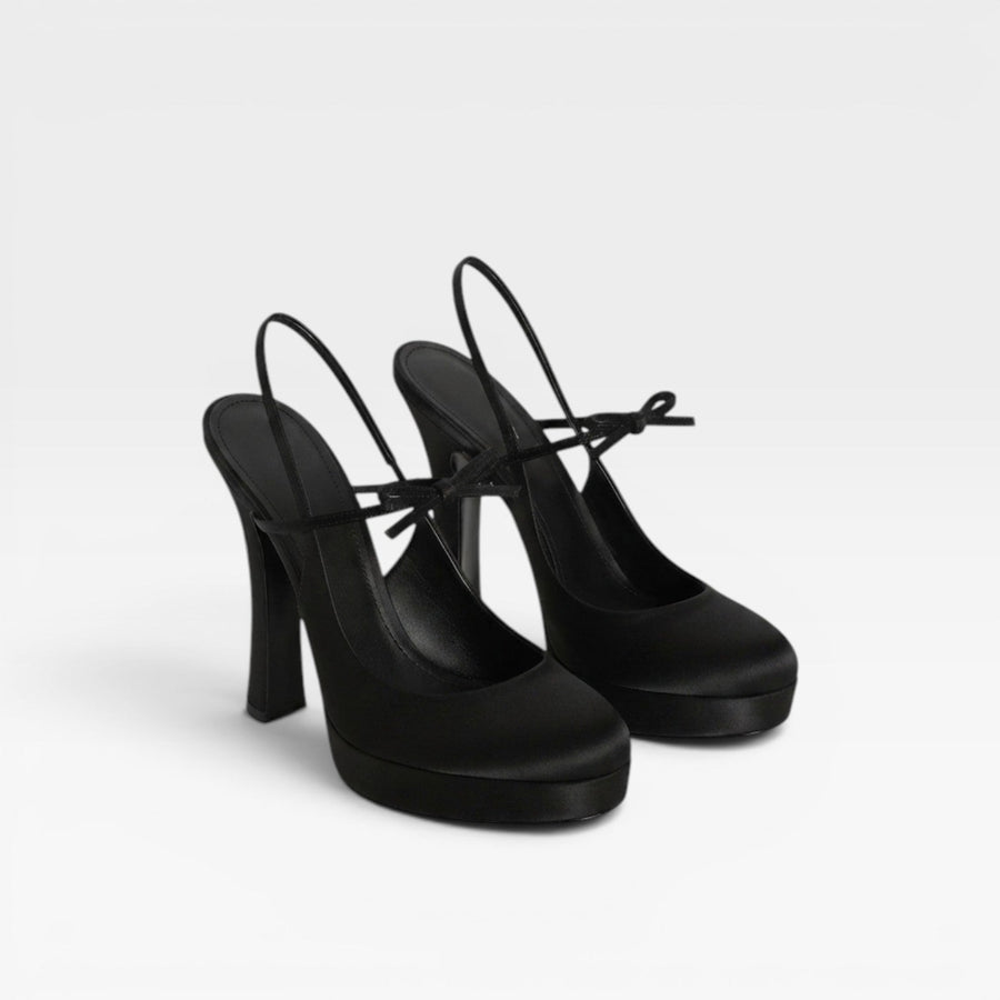 Women's Sculpted Court Shoes with Bow Detail — view 4