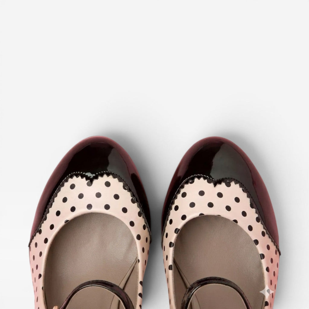 Women's Polka Dot Mary Jane Heels — view 3