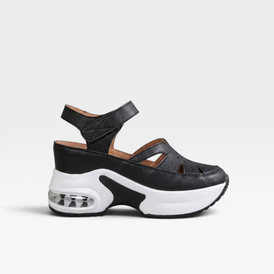 Women's Padded Platform Sandals with Cut-Out Design — view 5