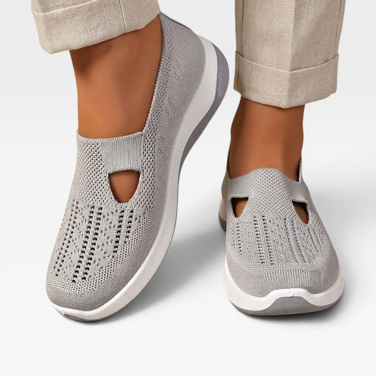 Women's Mesh Slip-On Trainers with Arch Support — view 5