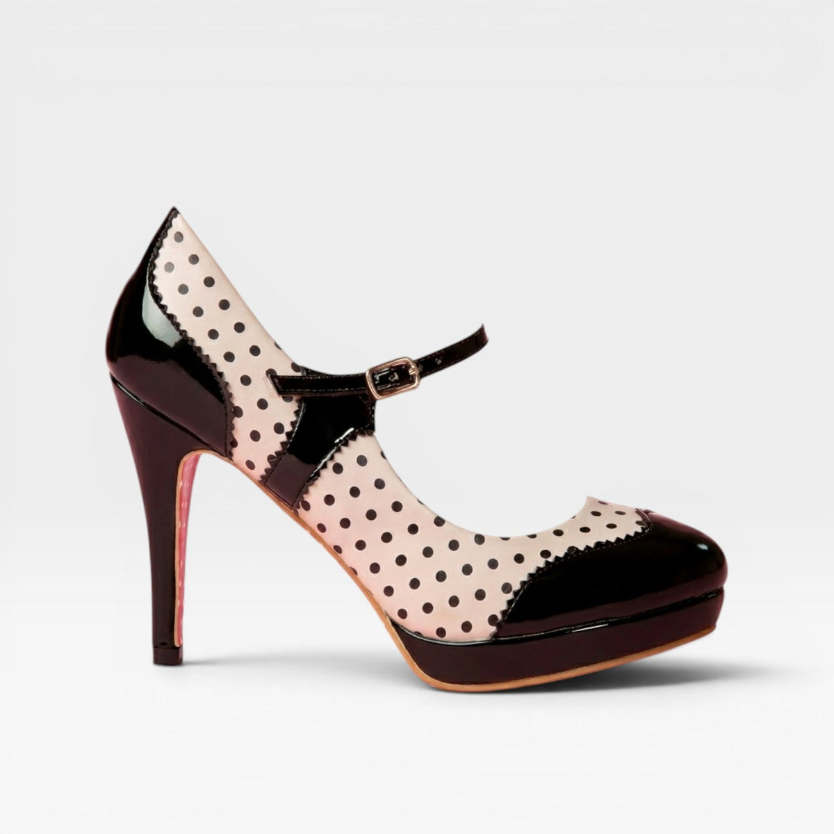 Women's Polka Dot Mary Jane Heels