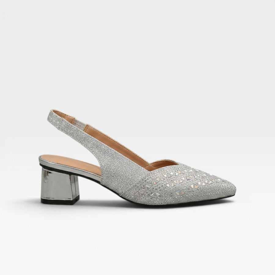 Women's Rhinestone Slingback Court Shoes