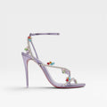 Women's Embellished High Heel Sandals with Ankle Strap