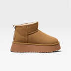 Women's Shearling Suede Platform Ankle Boots