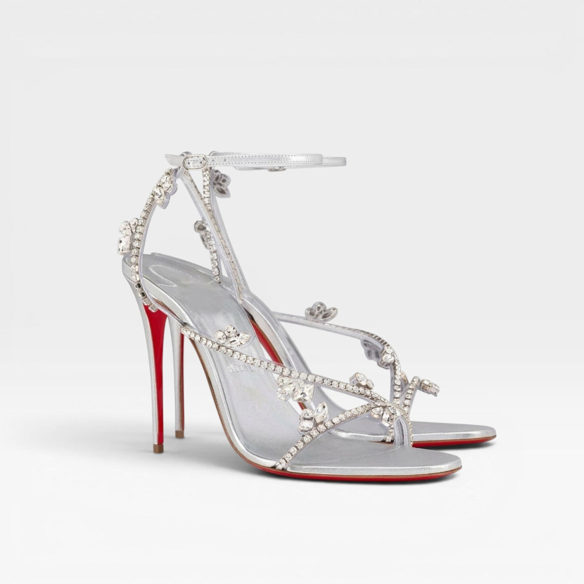 Women's Embellished High Heel Sandals with Ankle Strap — view 4