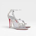 Women's Embellished High Heel Sandals with Ankle Strap — view 4