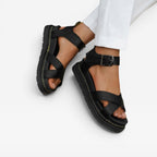 Women's Chunky Wedge Sandals with Crossover Straps — view 5