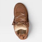 Women's Chunky Suede Trainers with Sheepskin Lining — view 4