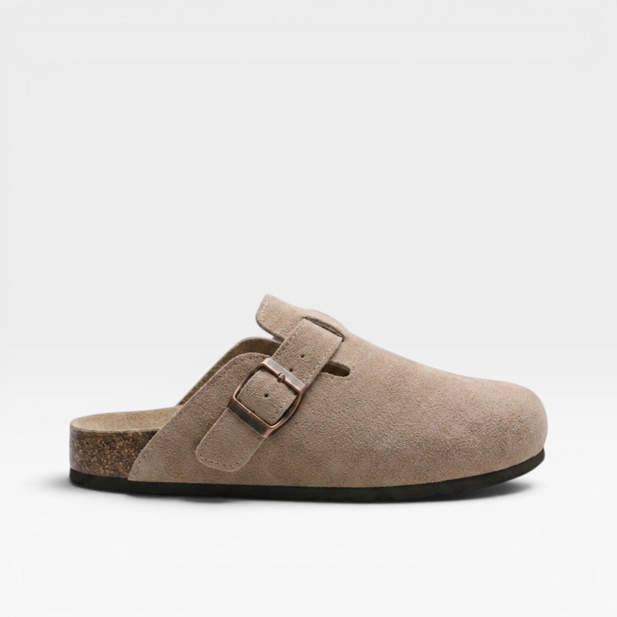 Women's Suede Clogs with Cork Sole