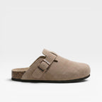 Women's Suede Clogs with Cork Sole