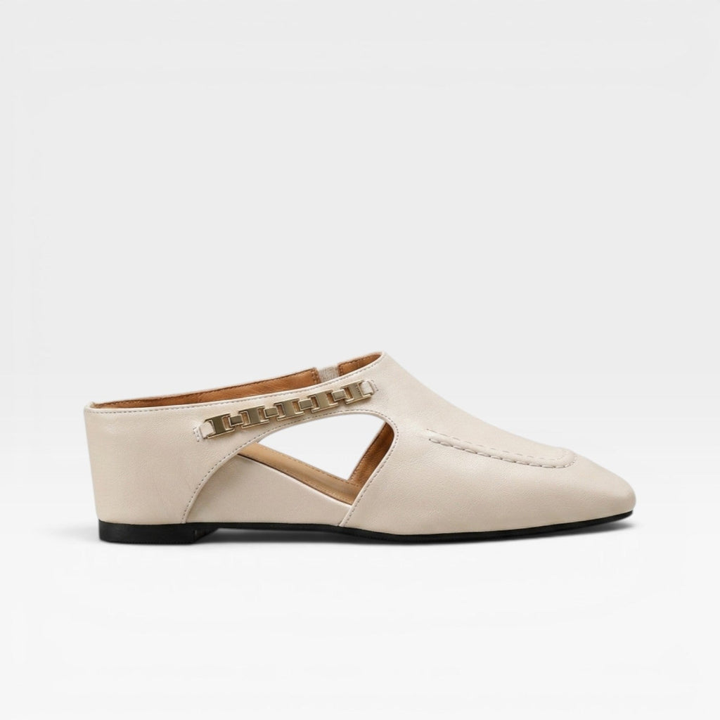 Women's Square Toe Leather Mules