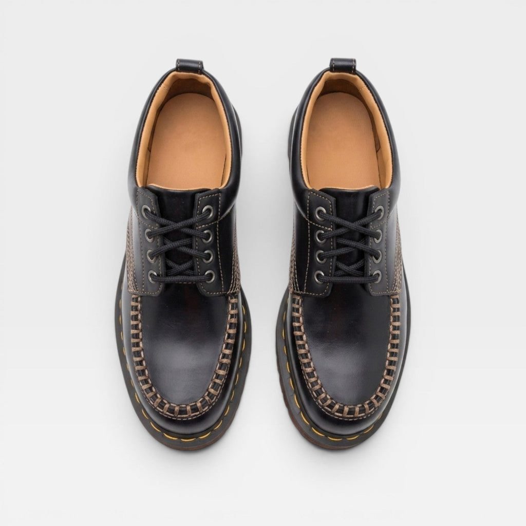 Women's Leather Lace-Up Derby Shoes — view 4