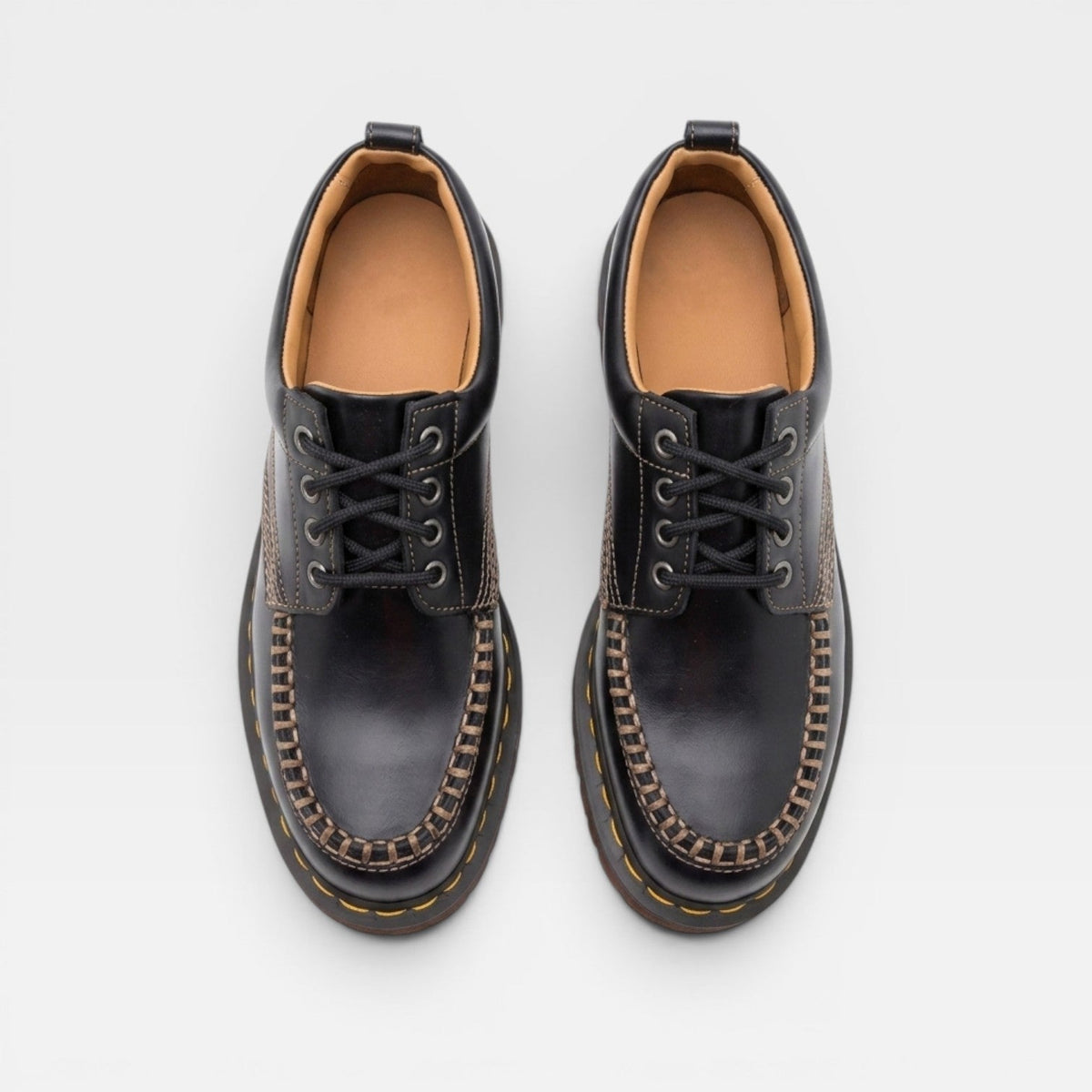 Women's Leather Lace-Up Derby Shoes — view 4