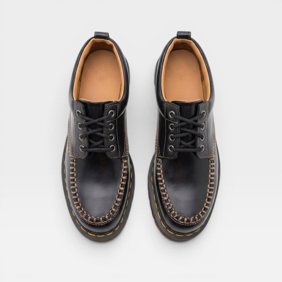 Women's Leather Lace-Up Derby Shoes — view 4
