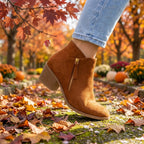 Women's Suede Ankle Boots with Orthopaedic Insole — view 8