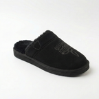 Women's Suede Western Mule Slippers with Faux Fur Lining — view 10