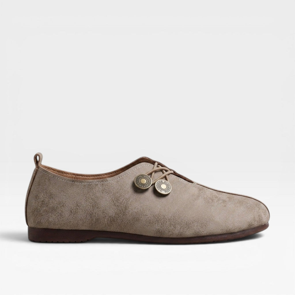 Women's Flat Button Loafers