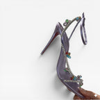 Women's Embellished High Heel Sandals with Ankle Strap — view 7