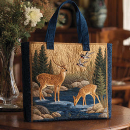 Golden Antlers Tote Bag