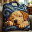 Golden Starry Night Labrador Tote Bag