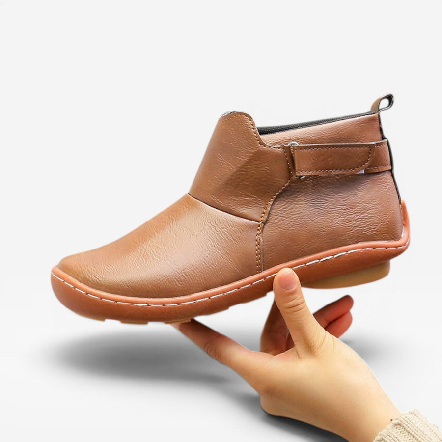 Women's Leather Ankle Boots with Cushioned Insole — view 4