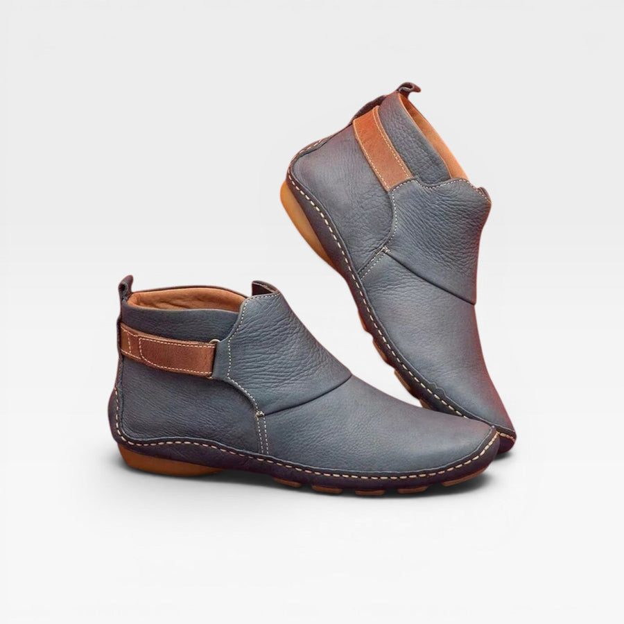 Women's Leather Ankle Boots with Cushioned Insole — view 6