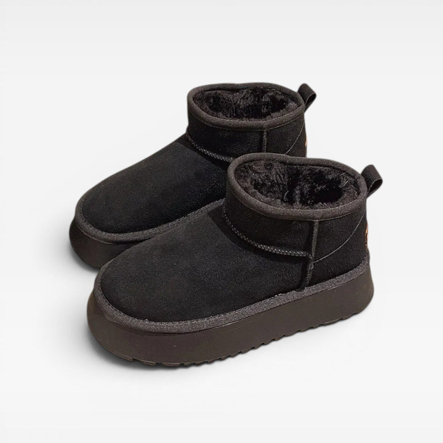 Women's Shearling Suede Platform Ankle Boots — view 4