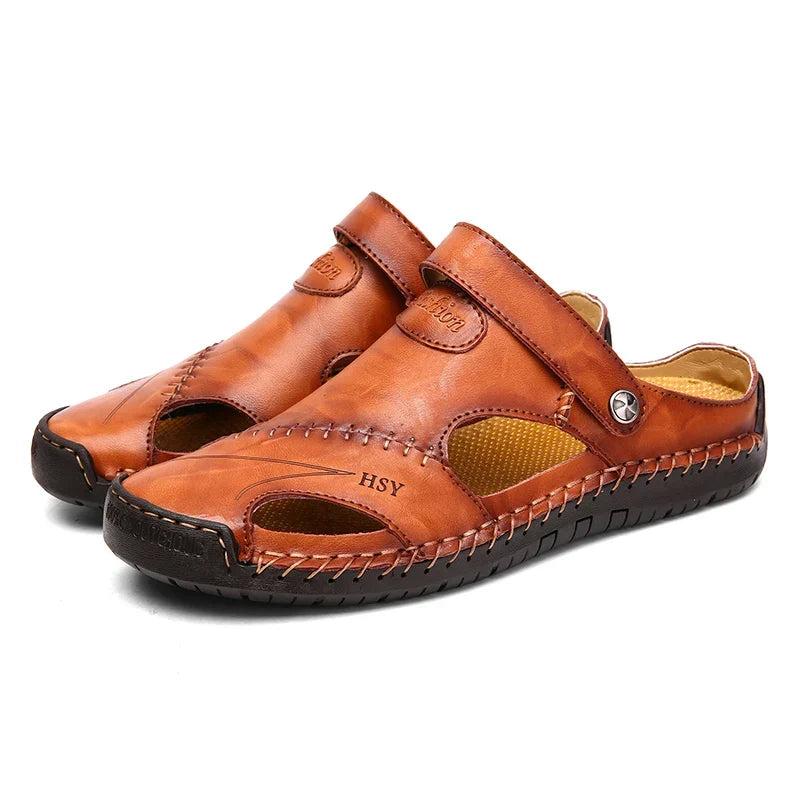 Men's Classic Leather Sandals – Mijas