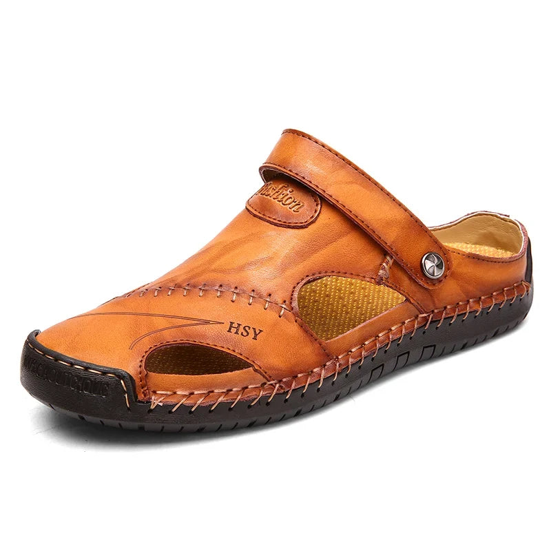 Men's Classic Leather Sandals – Mijas