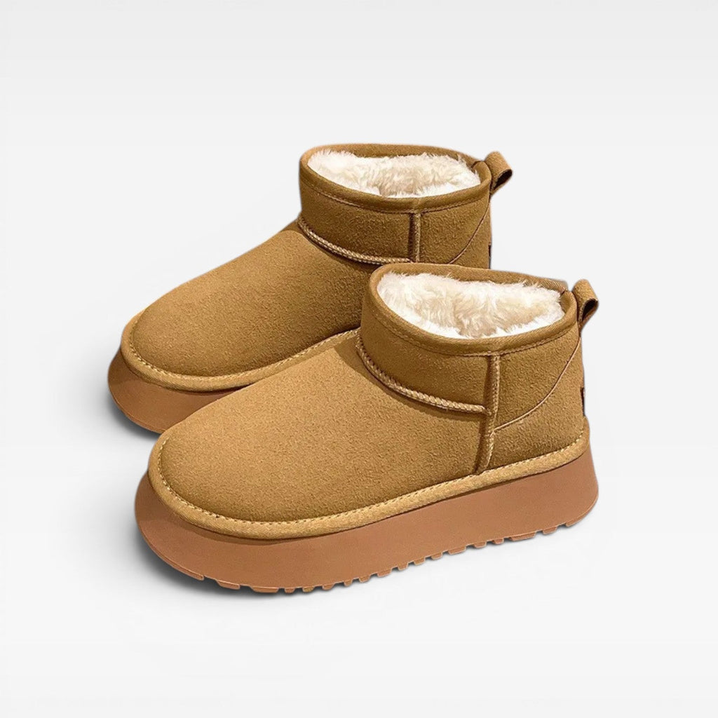 Women's Shearling Suede Platform Ankle Boots — view 2