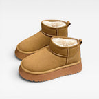 Women's Shearling Suede Platform Ankle Boots — view 2