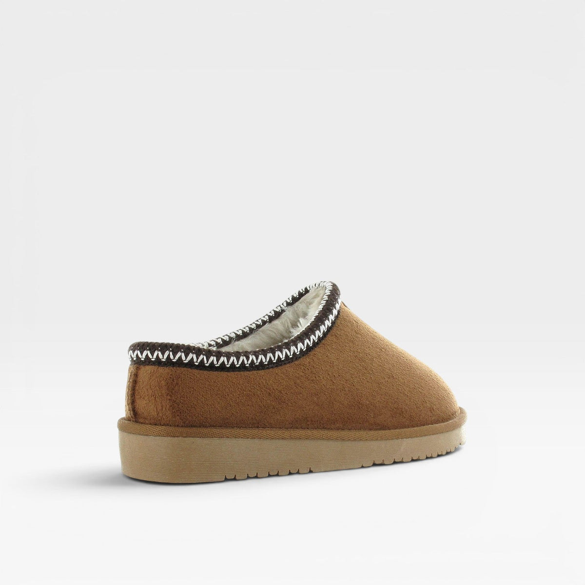 Women's Suede Mule Slippers with Faux Fur Lining — view 2