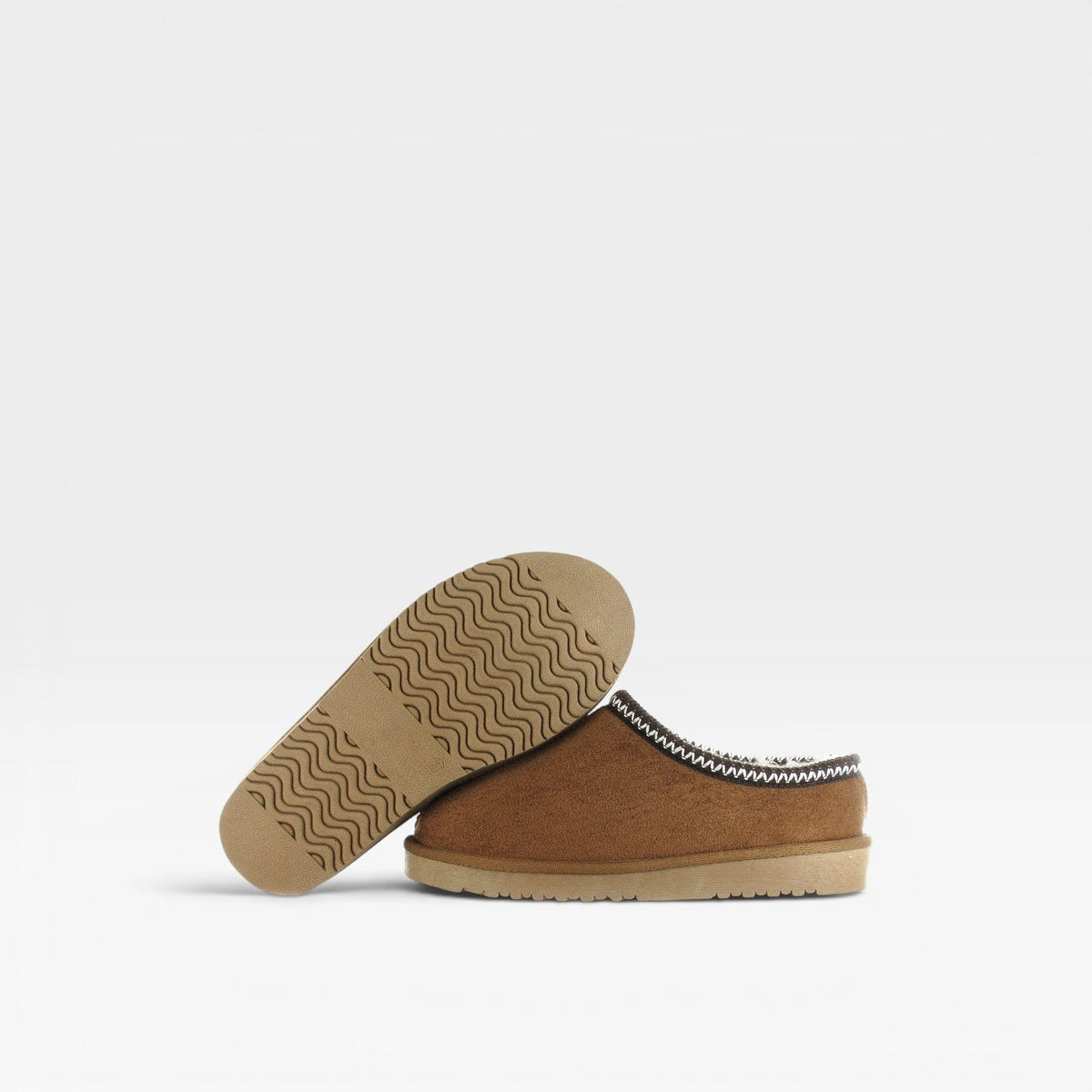Women's Suede Mule Slippers with Faux Fur Lining — view 3